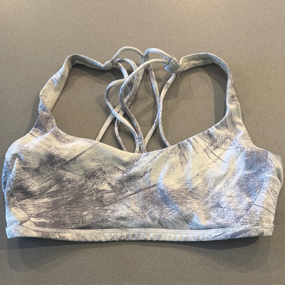 Women's lululemon Gray Strappy Sports Bra